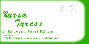 muzsa tarcsi business card